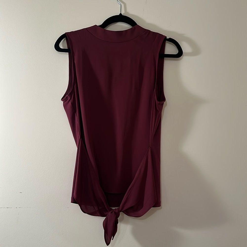 Ann Taylor Purple Tank Tee with Tie